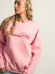 PRINCESS POLLY PRINCESS POLLY CURSIVE TEXT CREWNECK - Boathouse