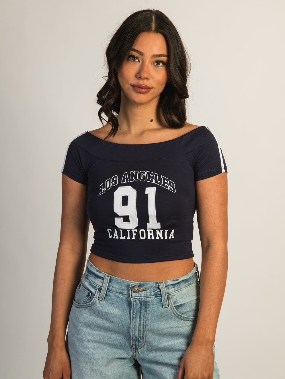 PRINCESS POLLY SERENDIPIA OTS GRAPHIC TOP