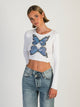 PRINCESS POLLY PRINCESS POLLY BUTTERFLY LONG SLEEVE TOP - CLEARANCE - Boathouse