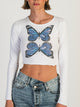 PRINCESS POLLY PRINCESS POLLY BUTTERFLY LONG SLEEVE TOP - CLEARANCE - Boathouse