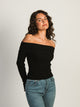 PRINCESS POLLY PRINCESS POLLY MORLEY OFF THE SHOULDER SWEATER - CLEARANCE - Boathouse