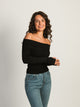PRINCESS POLLY PRINCESS POLLY MORLEY OFF THE SHOULDER SWEATER - CLEARANCE - Boathouse