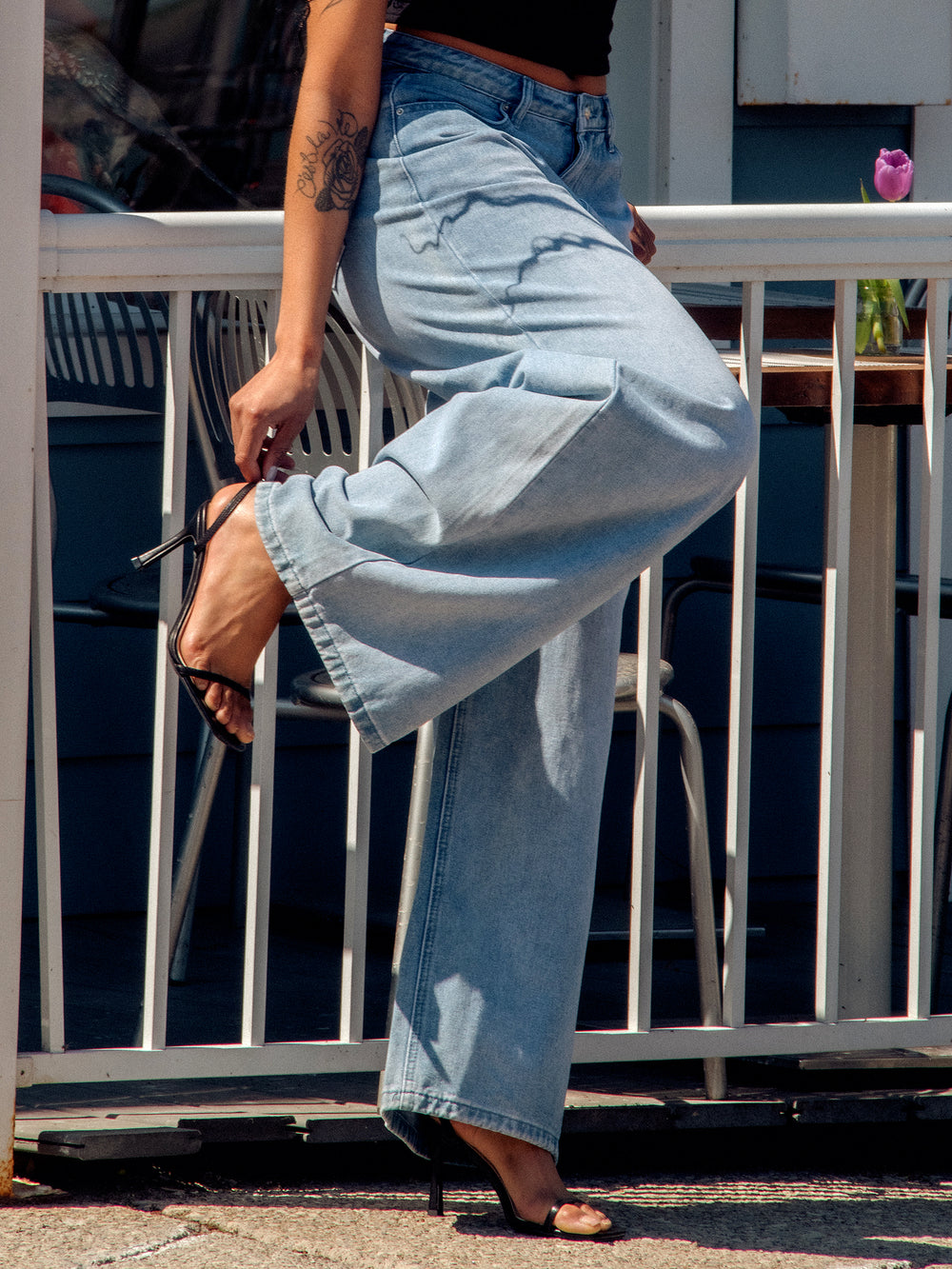 PRINCESS POLLY NAYLOR WIDE LEG JEANS