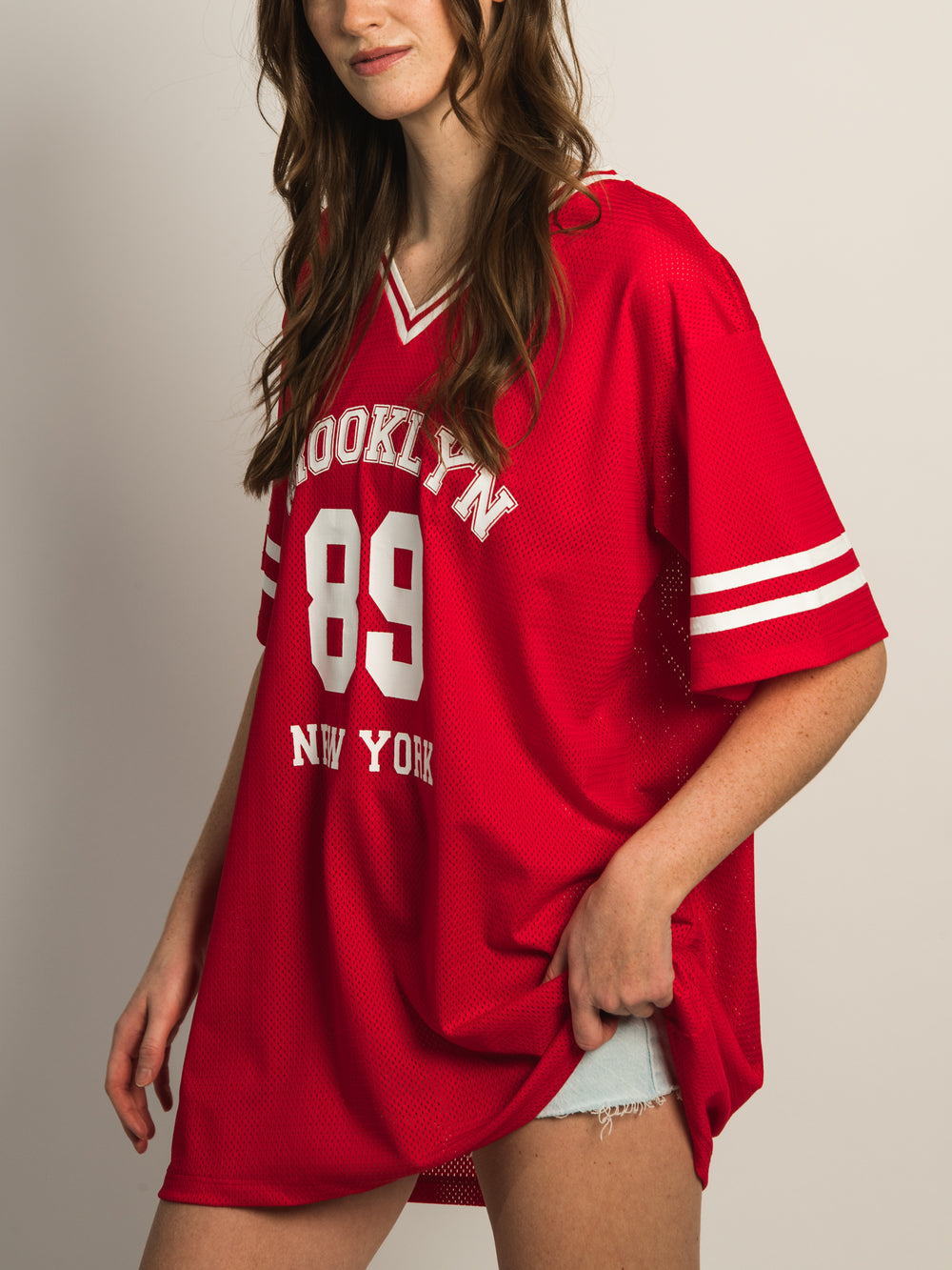 PRINCESS POLLY MICHAIL JERSEY MINI DRESS - RED