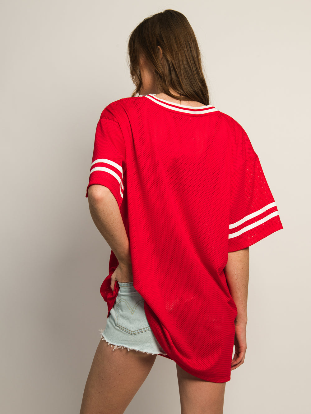 PRINCESS POLLY MICHAIL JERSEY MINI DRESS - RED