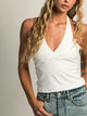 PRINCESS POLLY PRINCESS POLLY STAND BY HALTER TOP - WHITE - Boathouse