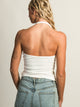 PRINCESS POLLY STAND BY HALTER TOP - WHITE