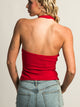 PRINCESS POLLY PRINCESS POLLY STAND BY HALTER TOP - RED - CLEARANCE - Boathouse