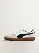 PUMA MENS PUMA PALERMO LEATHER SNEAKER - WHITE/VAPOR GRAY/BLACK/GUM - Boathouse