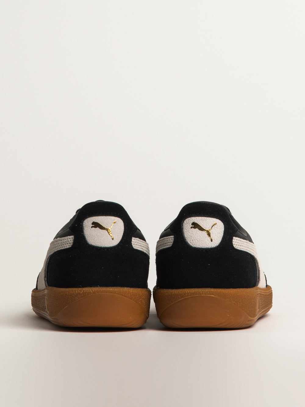 MENS PUMA PALERMO LEATHER SNEAKER - BLACK/FEATHER GRAY/GUM