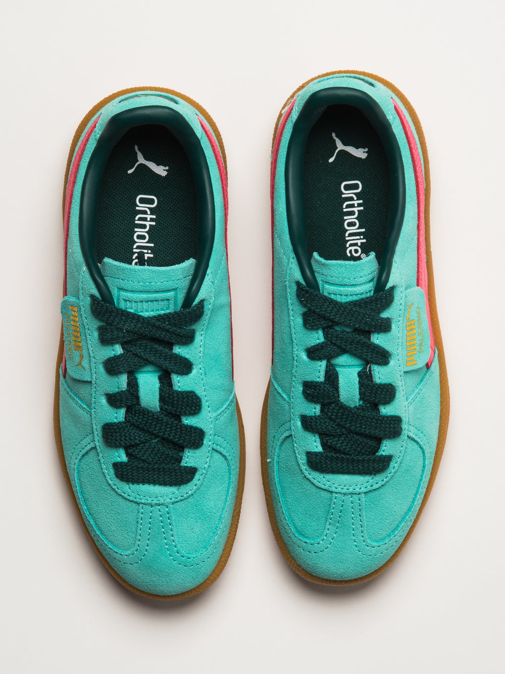 WOMENS PUMA PALERMO SNEAKER - TEAL/PINK