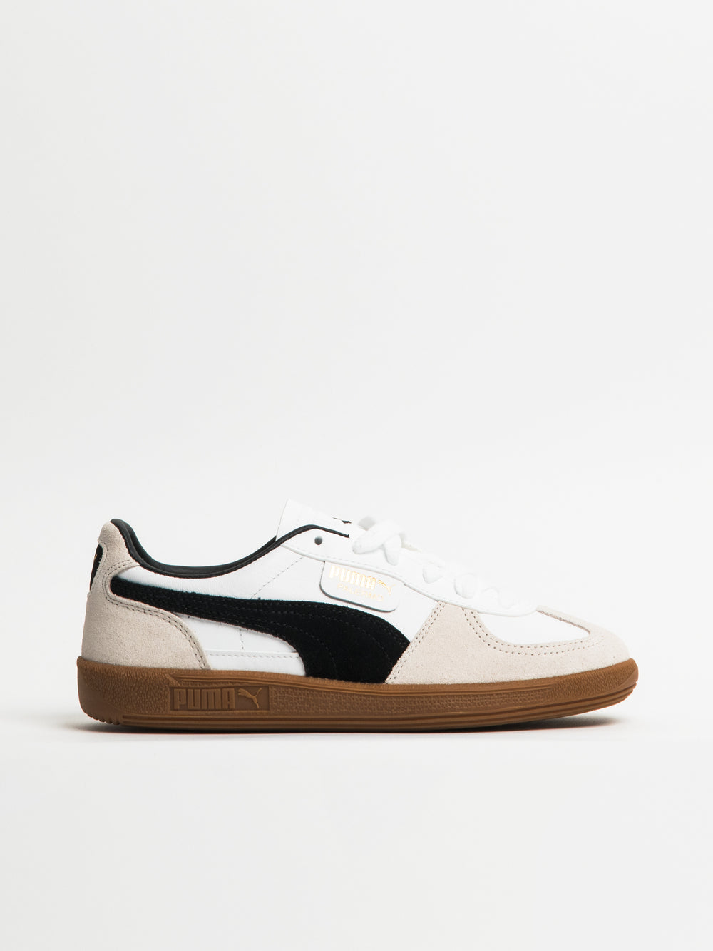 WOMENS PUMA PALERMO LEATHER SNEAKER - WHITE/VAPOR GRAY/BLACK/GUM