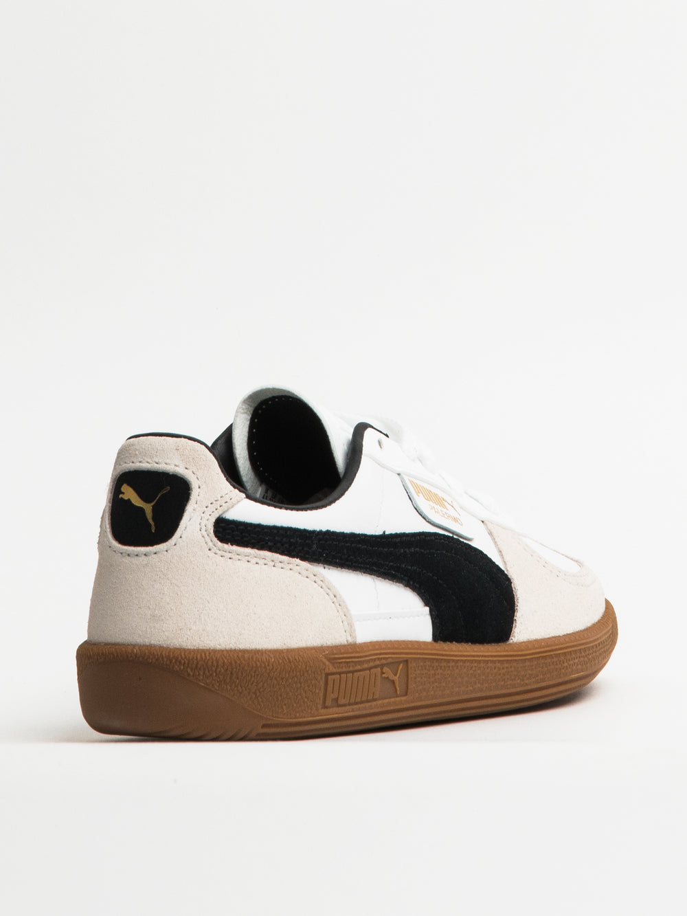WOMENS PUMA PALERMO LEATHER SNEAKER - WHITE/VAPOR GRAY/BLACK/GUM