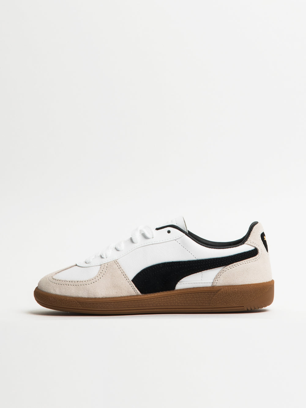WOMENS PUMA PALERMO LEATHER SNEAKER - WHITE/VAPOR GRAY/BLACK/GUM