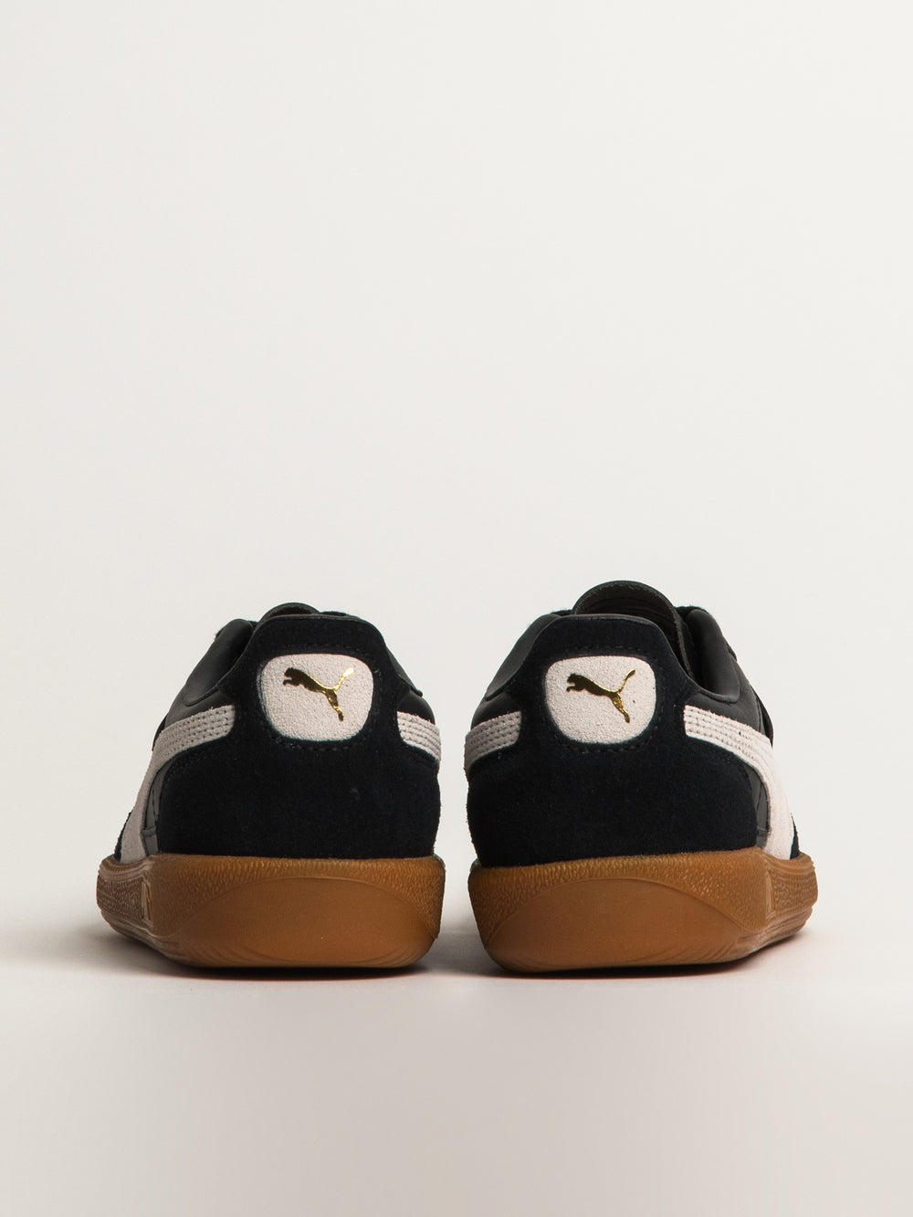 WOMENS PUMA PALERMO LEATHER SNEAKER - BLACK/FEATHER GRAY/GUM