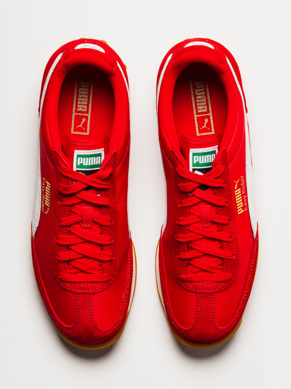 MENS PUMA EASY RIDER VINTAGE SNEAKER - RED/WHITE