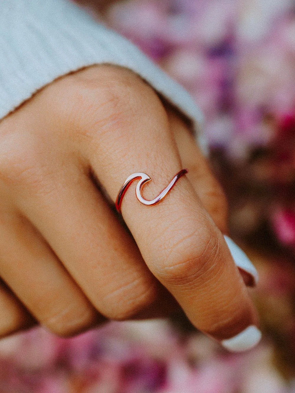 PURA VIDA WAVE RING - ROSE GOLD - CLEARANCE