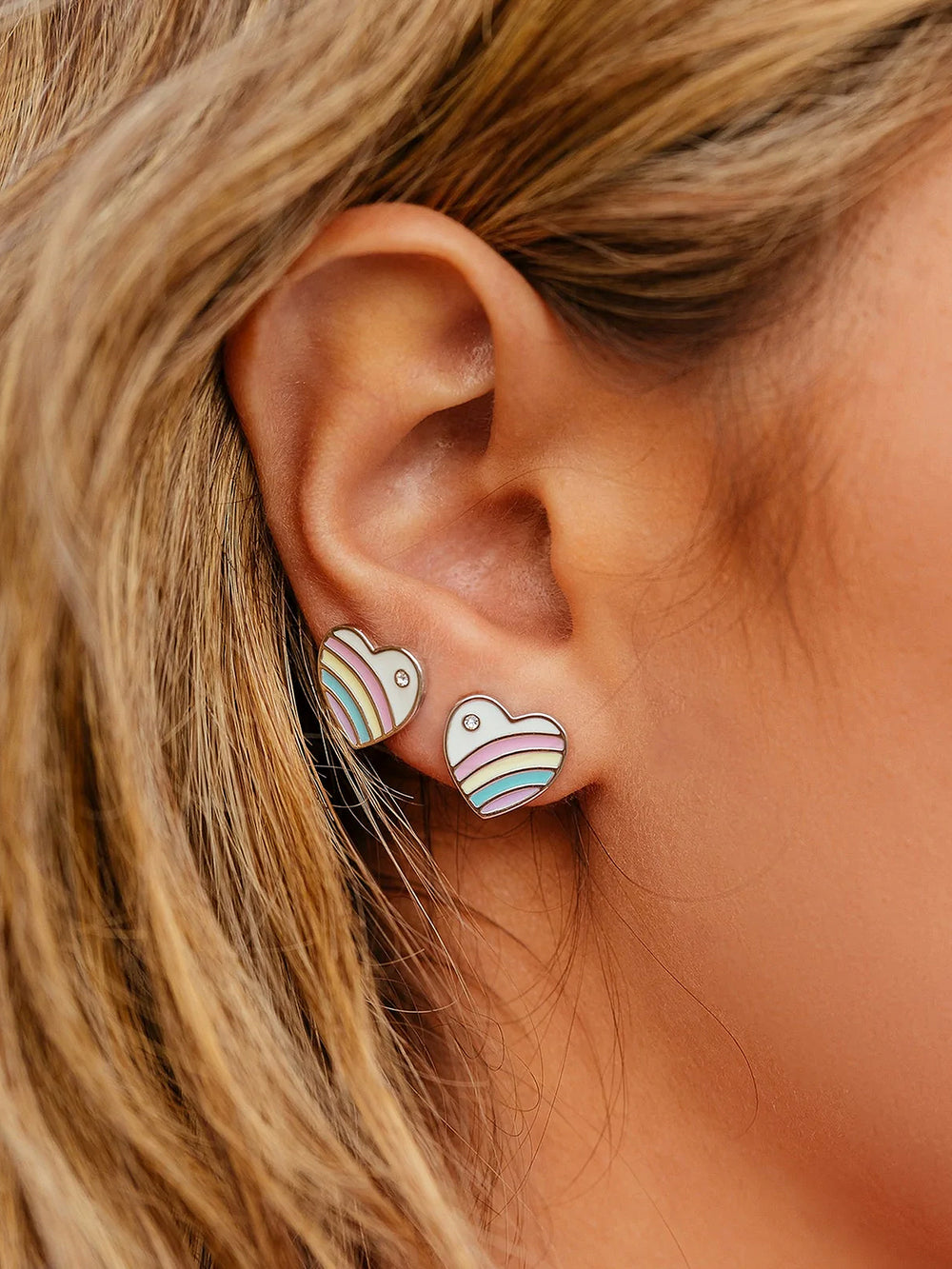 PURA VIDA PASTEL VINTAGE COEUR STUD - DÉGAGEMENT