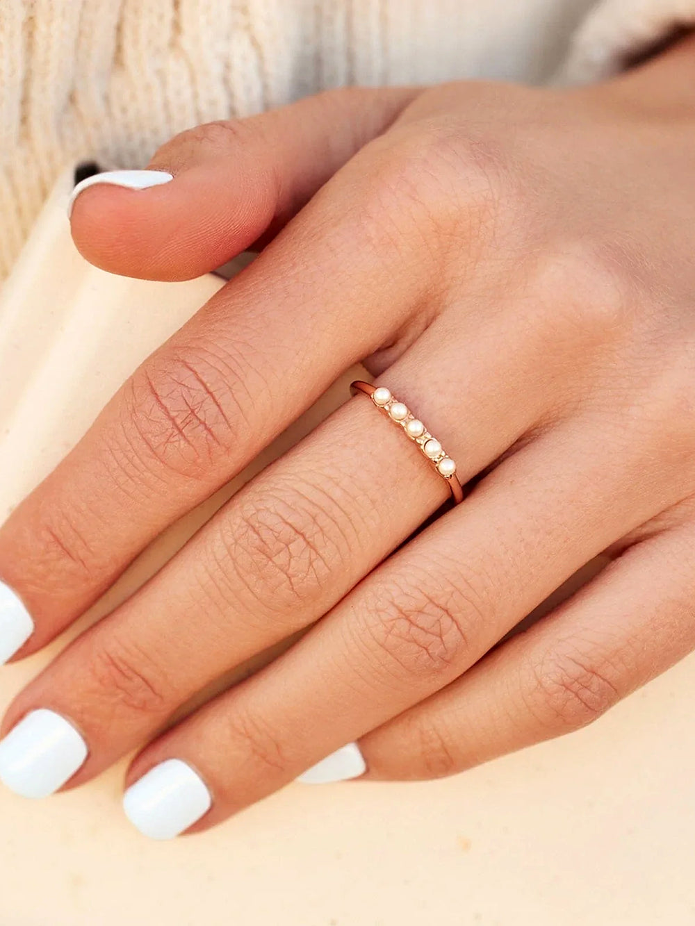 PURA VIDA BAGUE MINI PAVE DE PERLES - DÉGAGEMENT