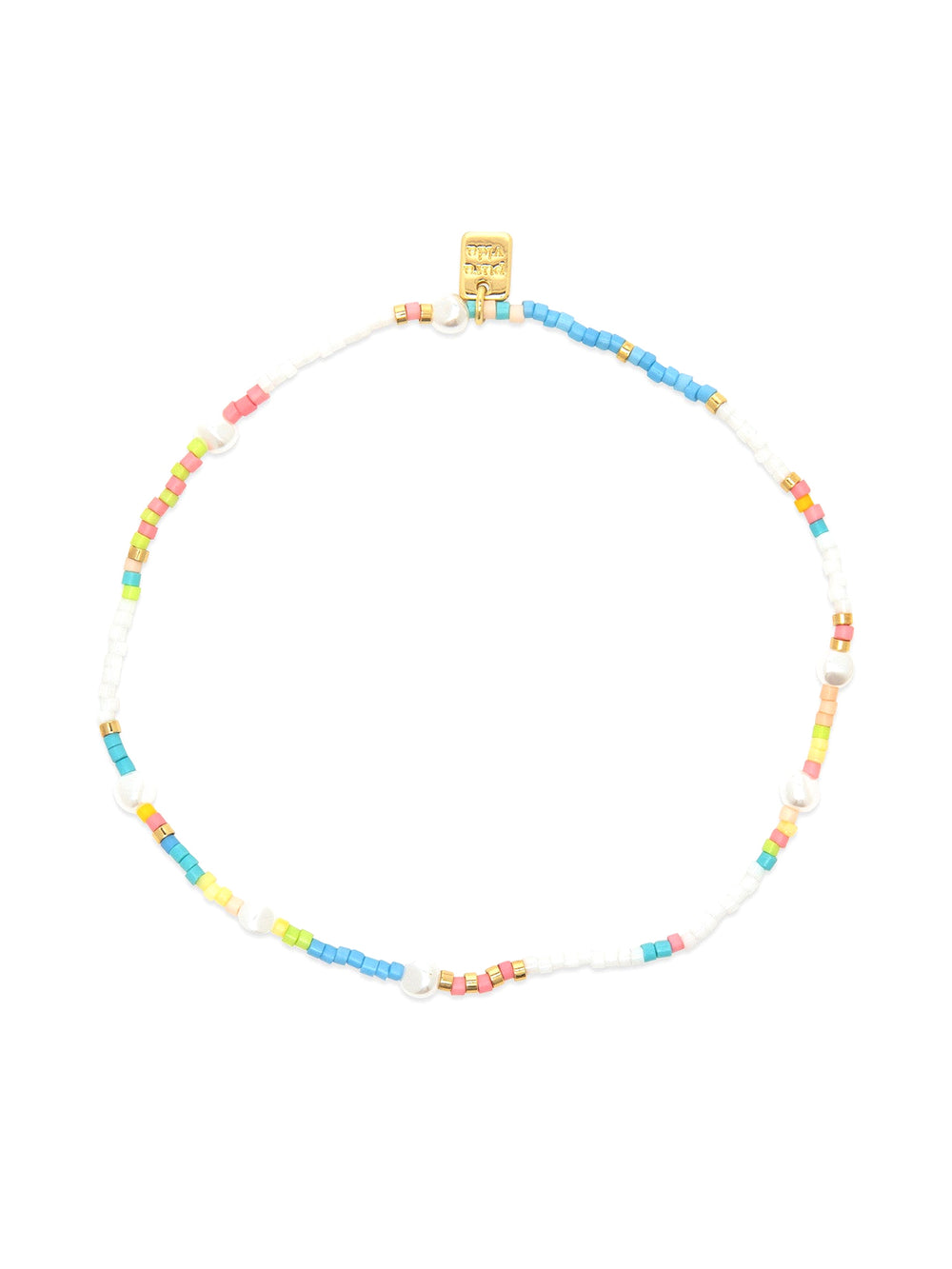 PURA VIDA MIXED SEED BEAD STRTCH ANKLET