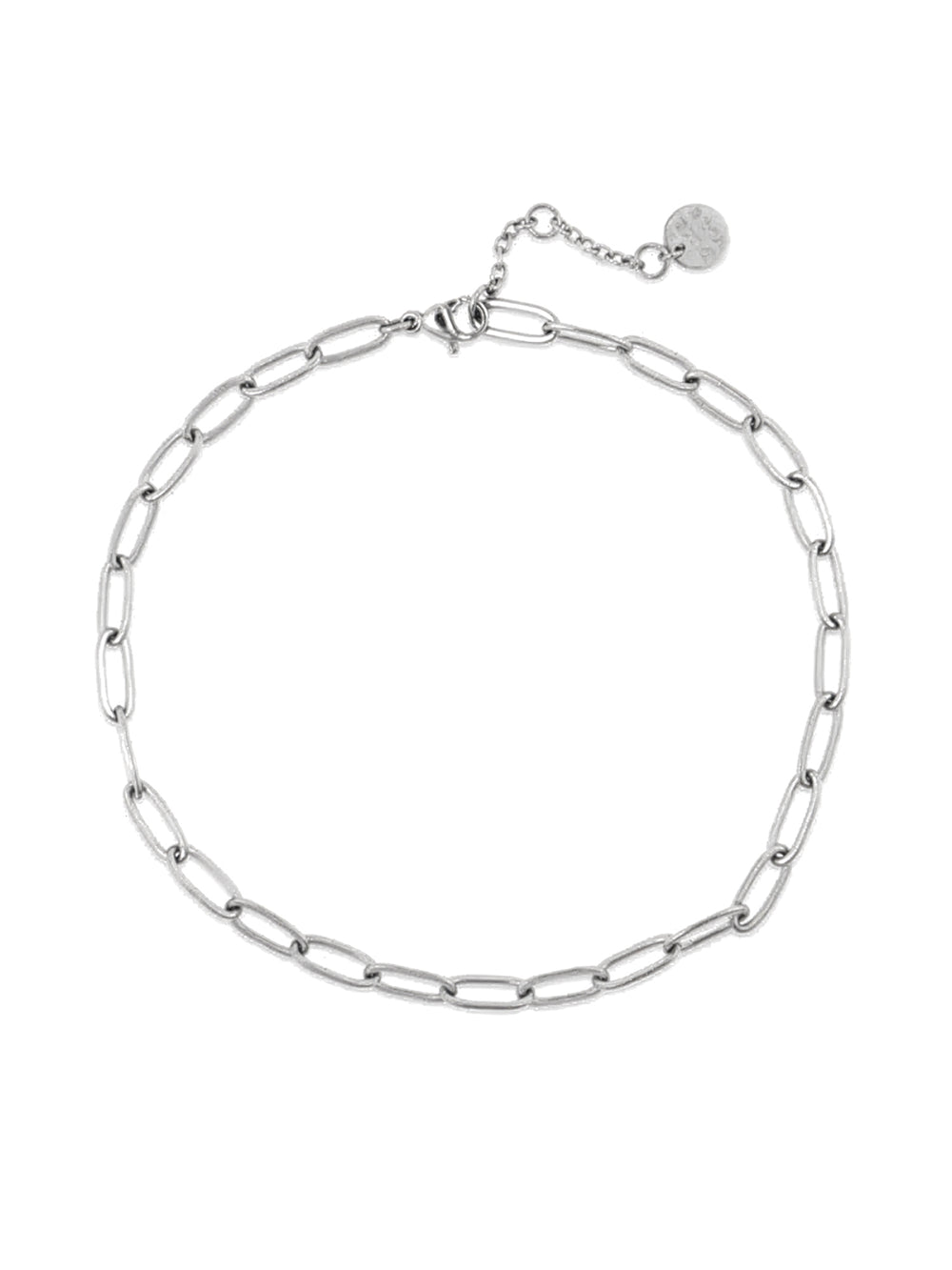 PURA VIDA PAPERCLIP CHAIN ANKLET - SILVER