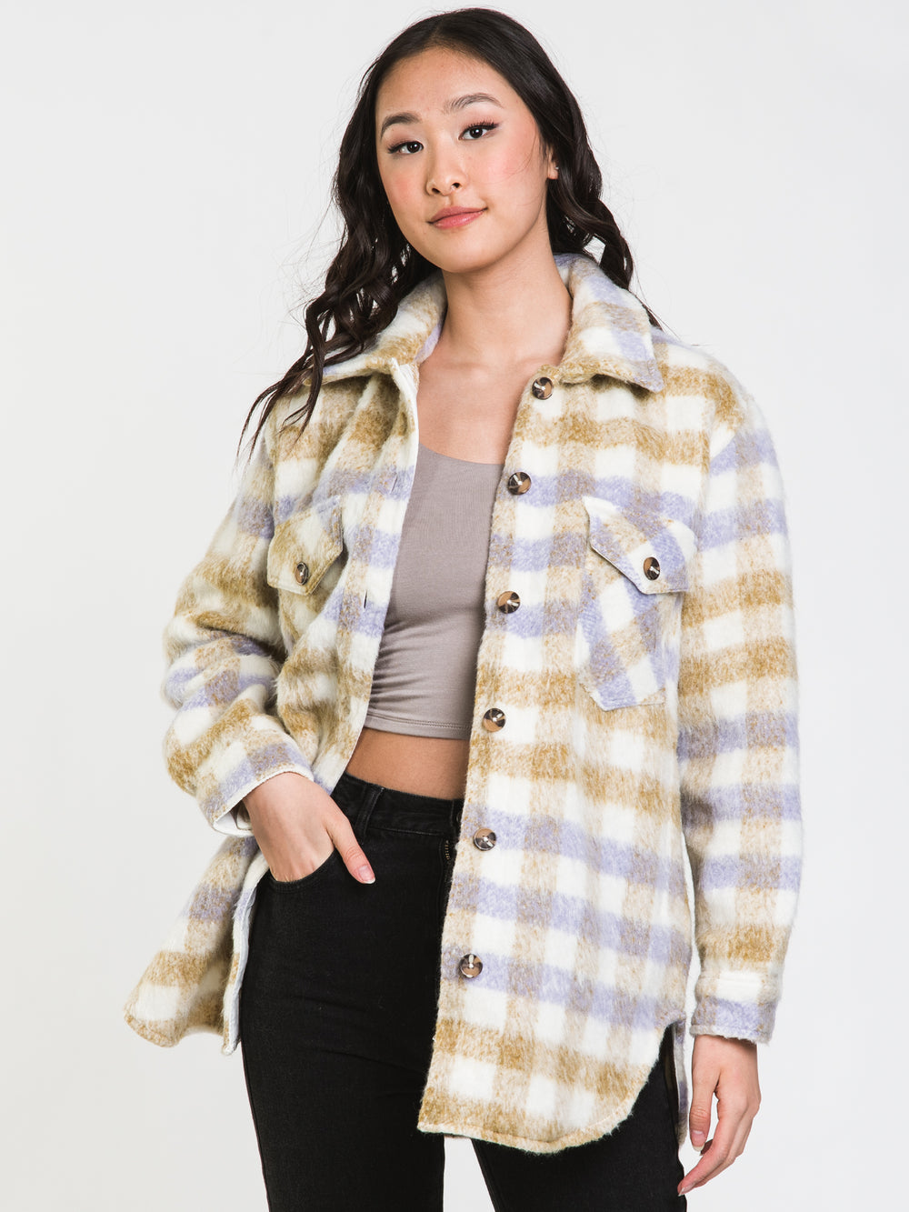 RAZZLE DAZZLE JESSICA PLAID JACKET - CLEARANCE