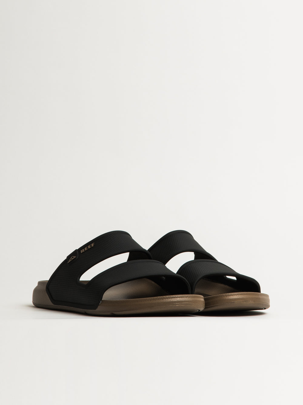 MENS REEF OASIS DOUBLE-UP SANDALS - FOSSIL/BLACK