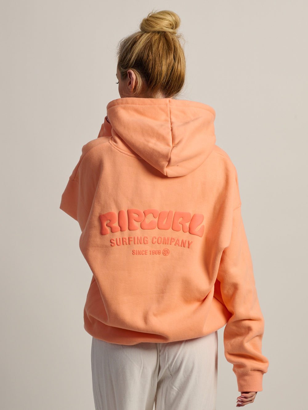 RIP CURL SURF PUFF HERITAGE HOODIE - PAPAYA
