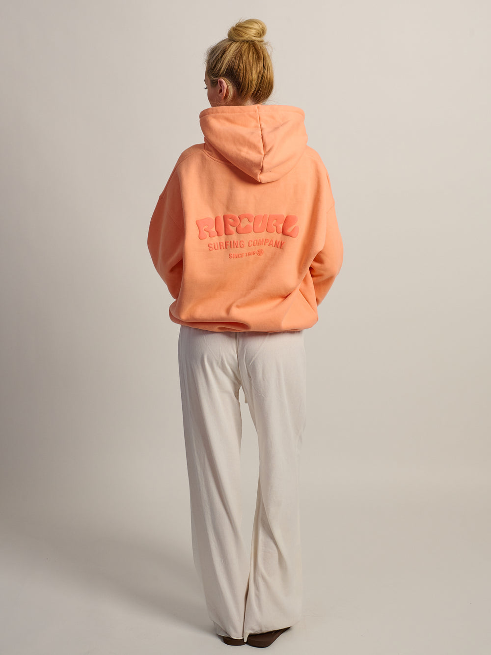 RIP CURL SURF PUFF HERITAGE HOODIE - PAPAYA
