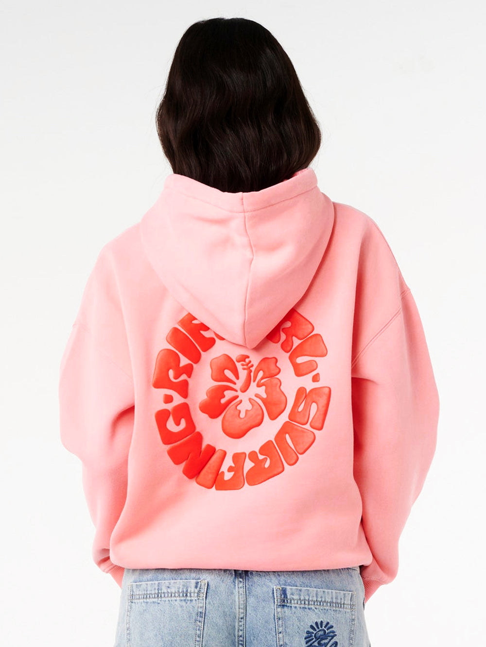 RIP CURL SURF PUFF HERITAGE HOODIE - PINK
