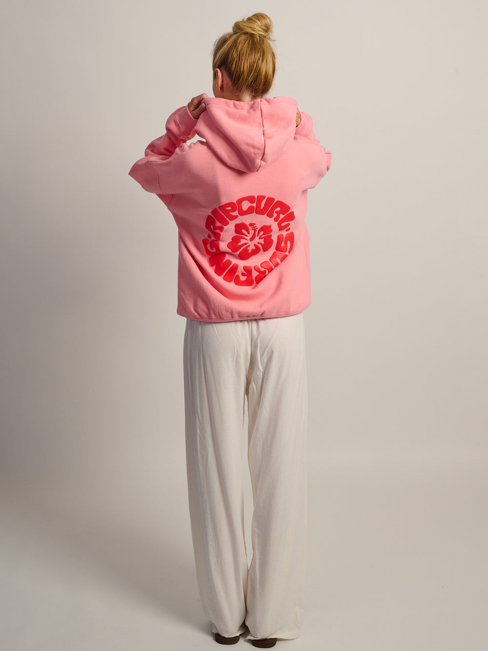 HOODIE RIP CURL SURF PUFF HERITAGE = ROSE