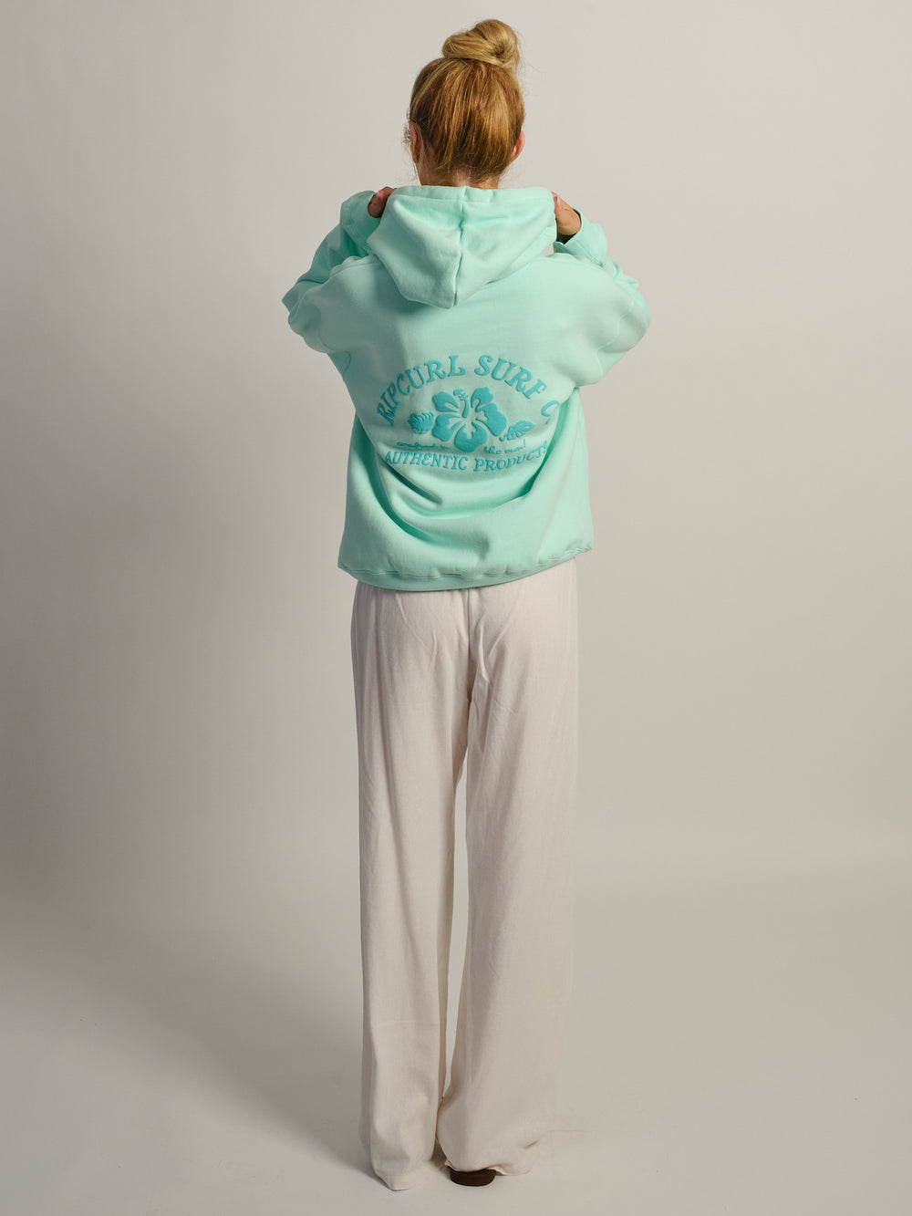 RIP CURL SURF PUFF HERITAGE SWEAT À CAPUCHE - BLEU CLAIR