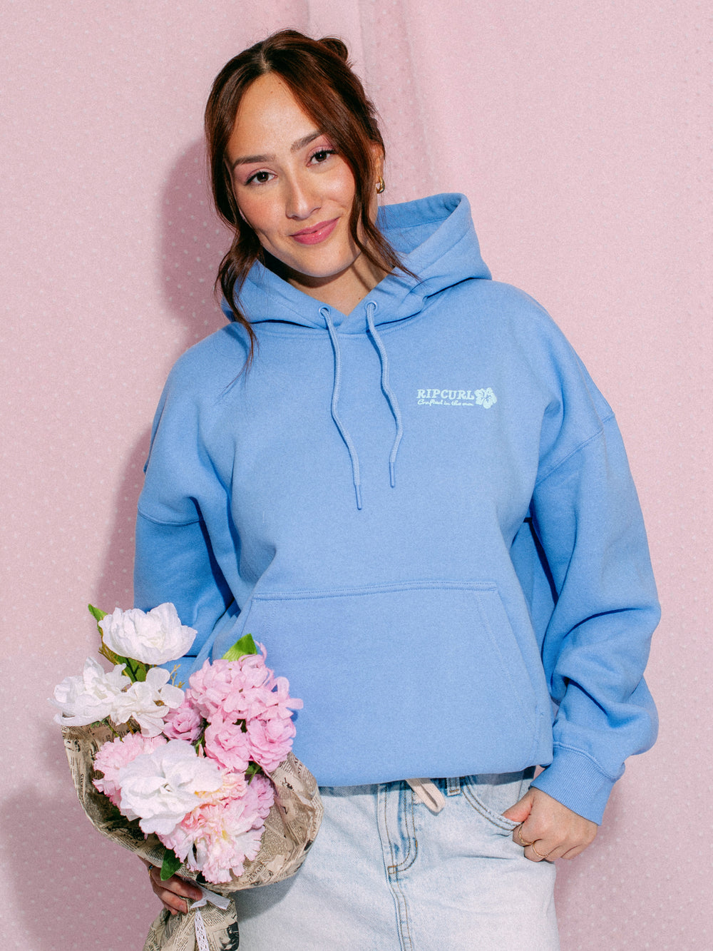 RIP CURL SURF PUFF HERITAGE HOODIE - BLUE