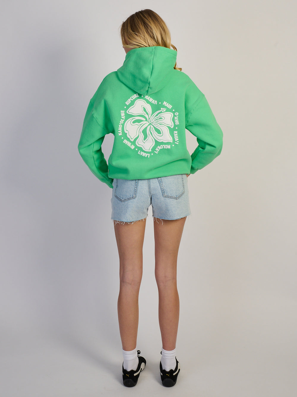 RIP CURL SURF PUFF HERITAGE HOODIE - GREEN