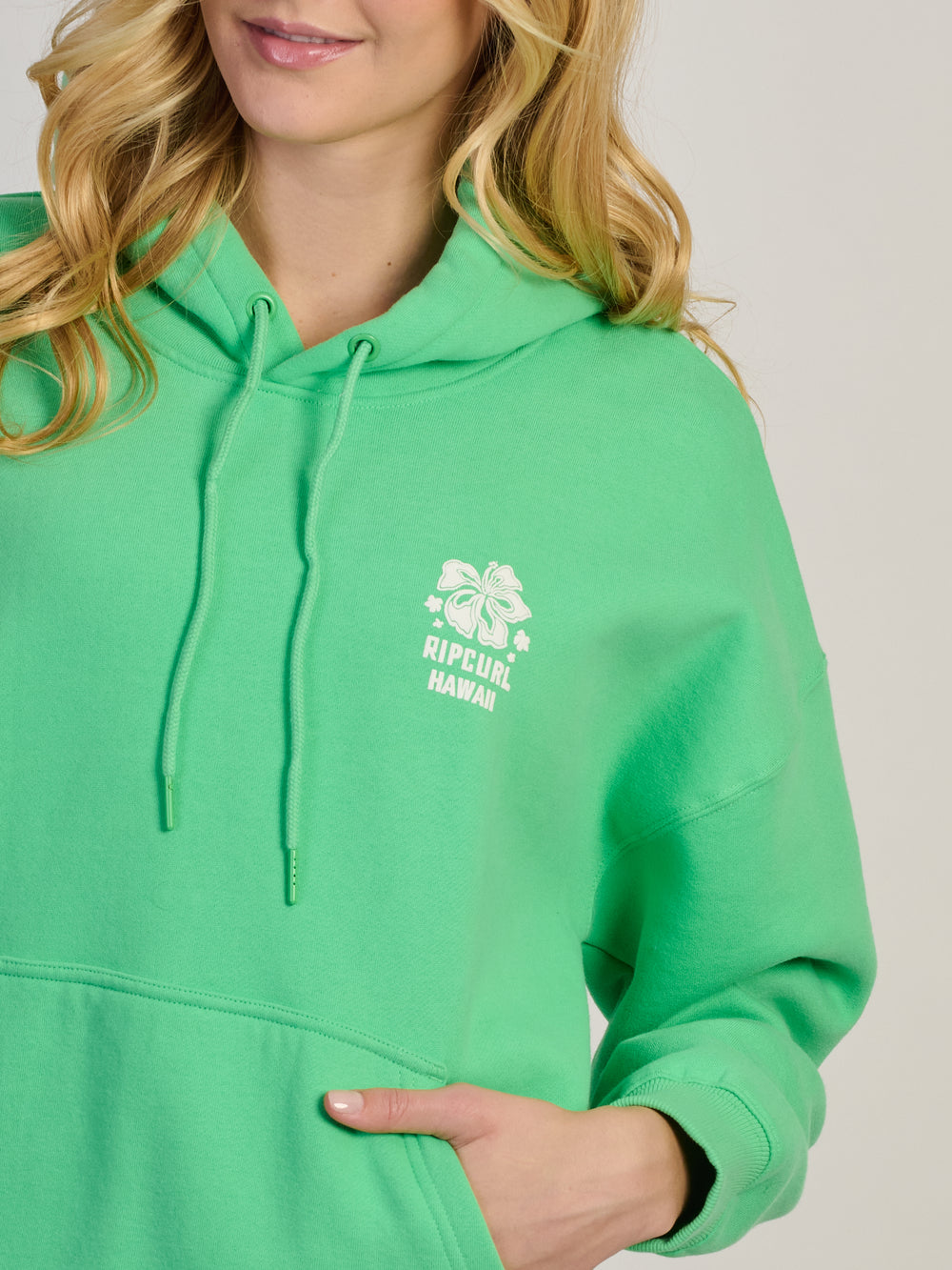 RIP CURL SURF PUFF HERITAGE HOODIE - GREEN