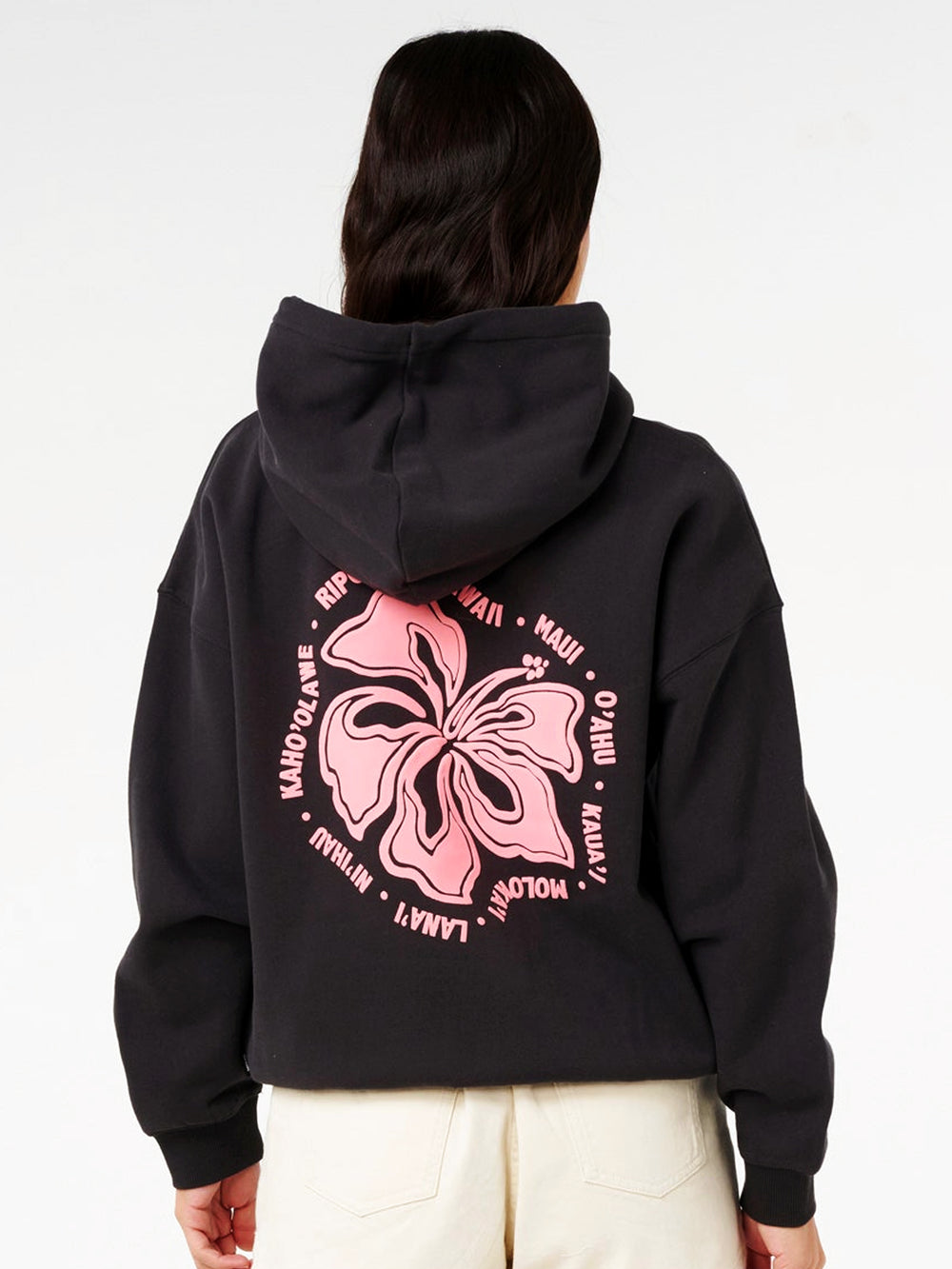 RIP CURL SURF PUFF HERITAGE HOODIE - BLACK