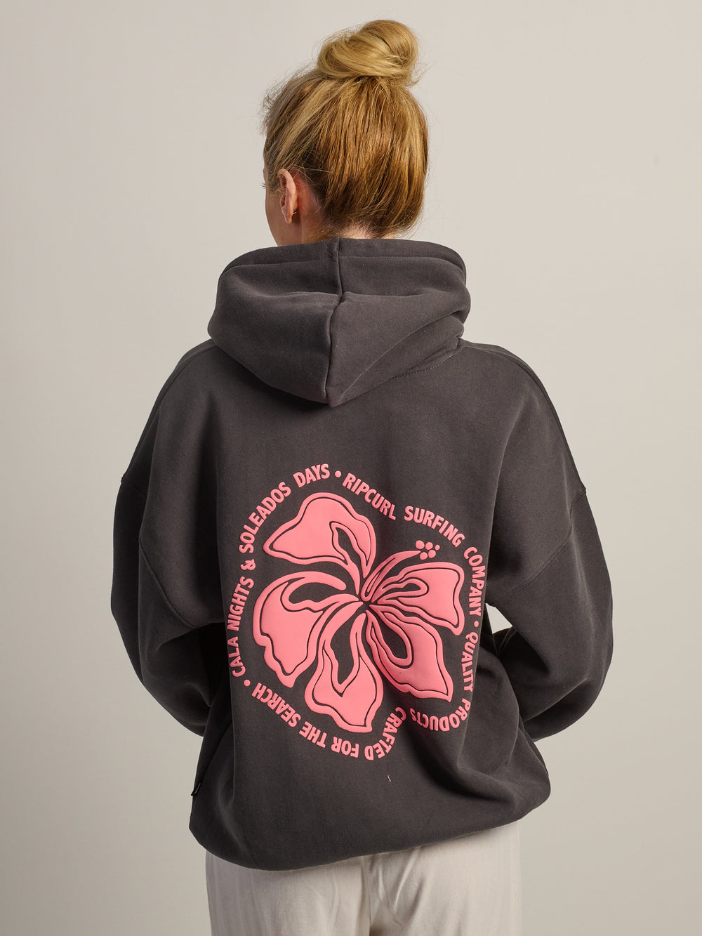 RIP CURL SURF PUFF HERITAGE HOODIE - BLACK