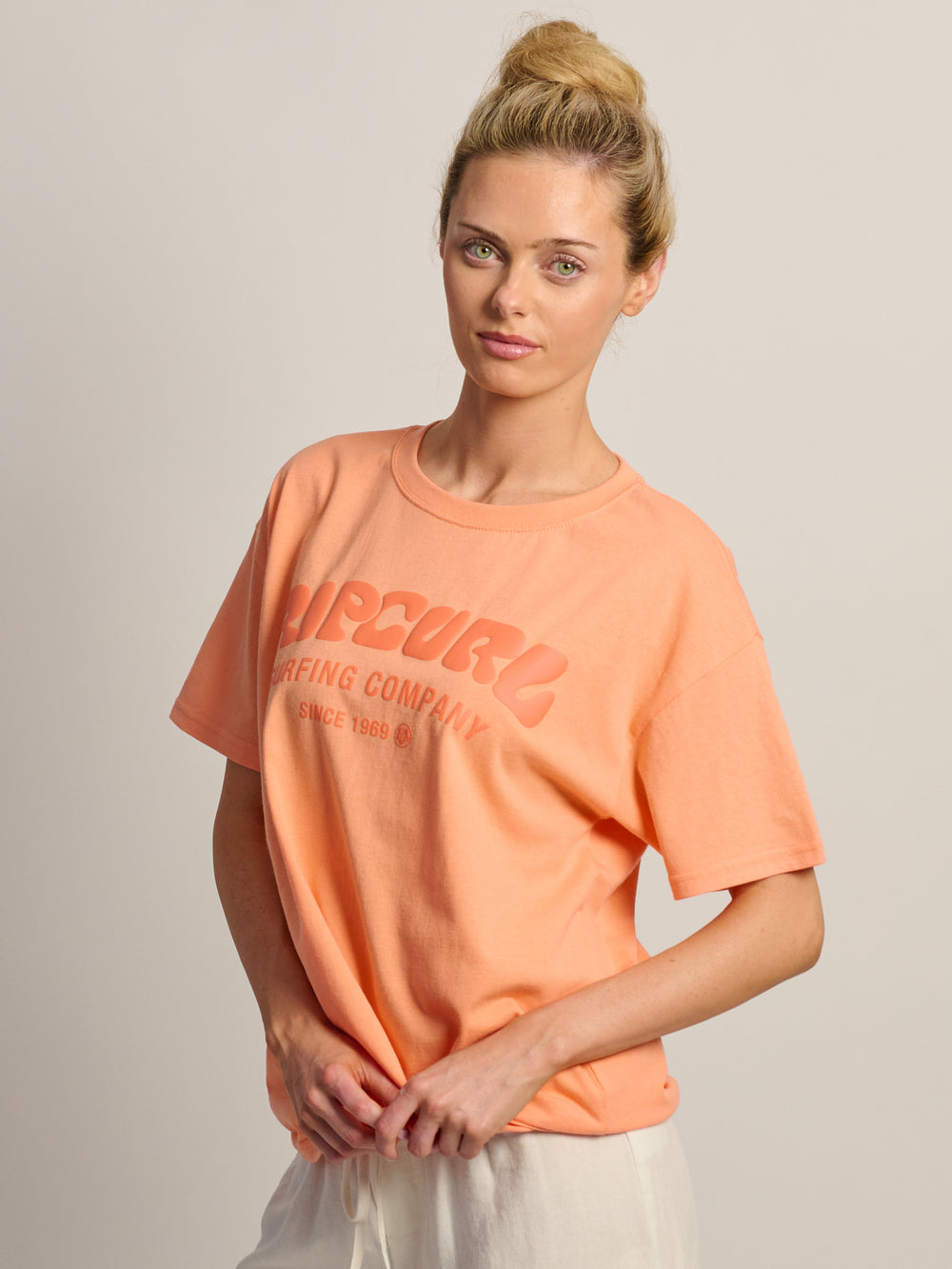 RIP CURL SURF PUFF PARTY PK RELAXED TEE - PAPAYE