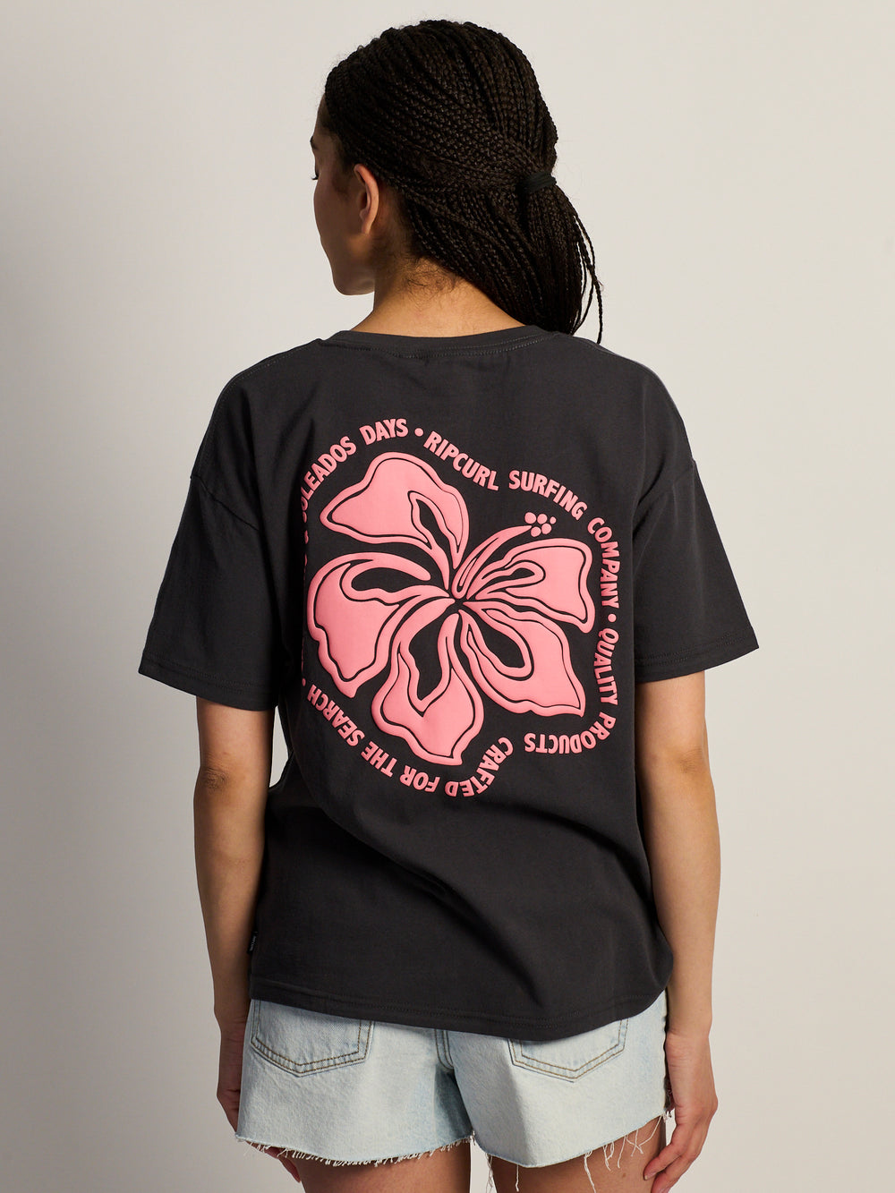 RIP CURL SURF PUFF PARTY PK RELAXED TEE - BLACK