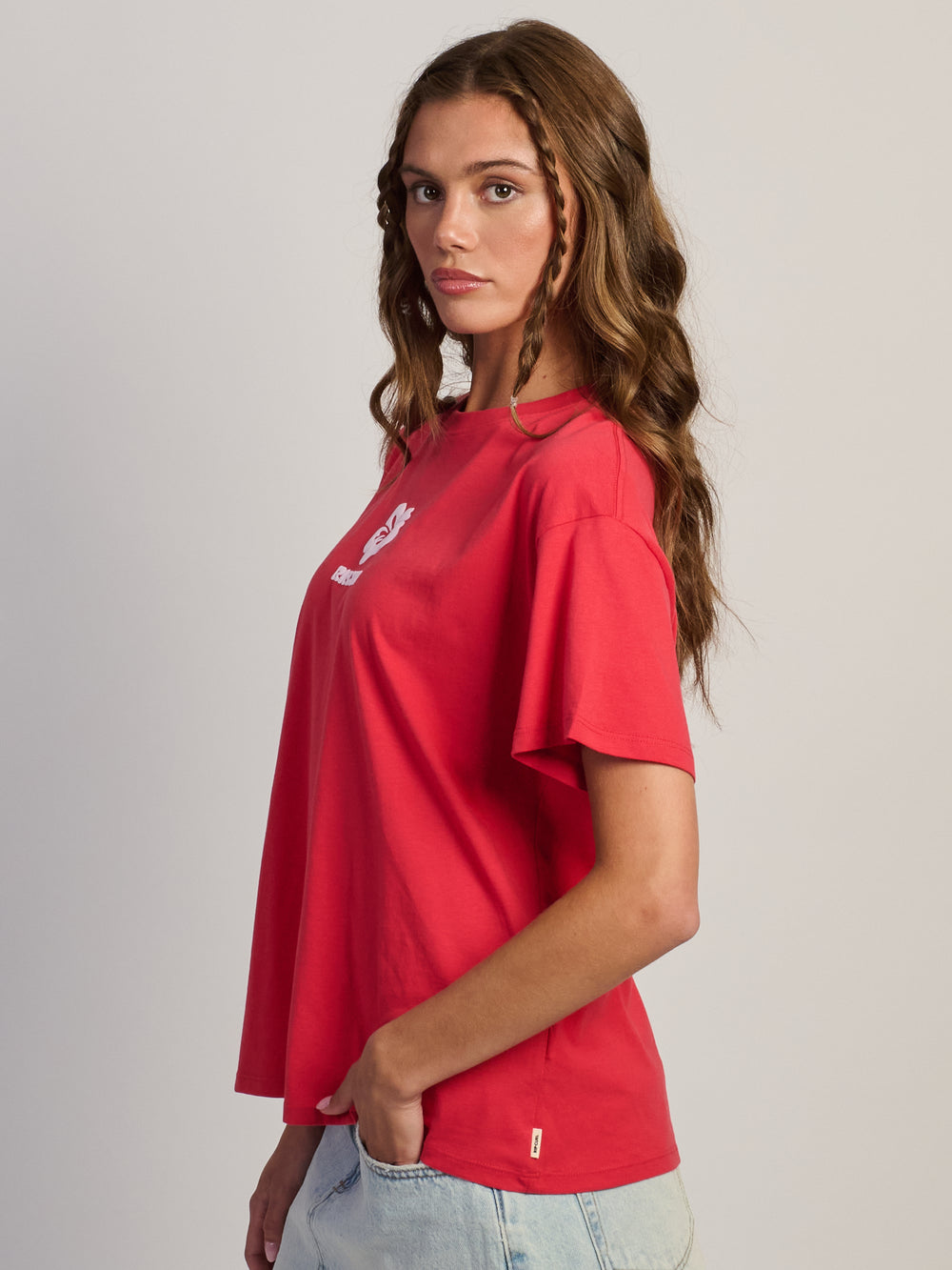 T-SHIRT RIP CURL SCRIPT - ROUGE PROFOND