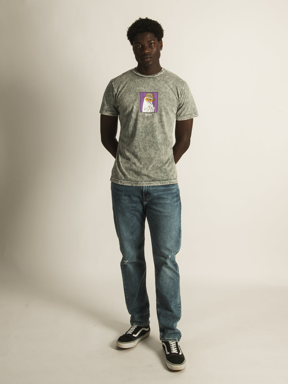 RIP N DIP NERMAL THOMPSON SHORT SLEEVE MINERAL T - CLEARANCE