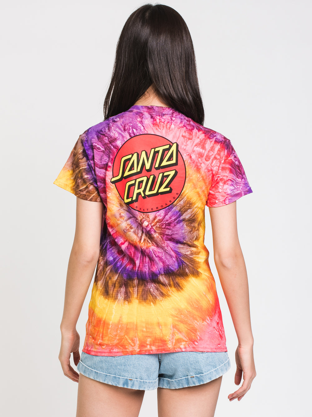 SANTA CRUZ CLASSIC DOT TIE DYE T-SHIRT - CLEARANCE