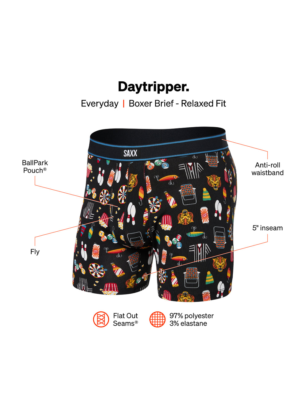 BOXER SAXX DAYTRIPPER - TYPE OF STRIPE