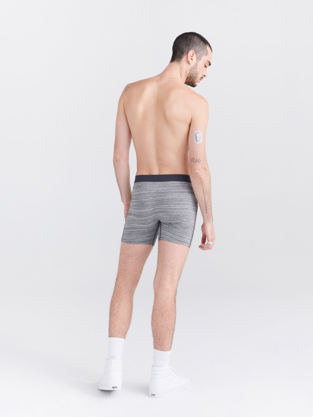 SAXX ULTRA BOXER BRIEF SPACE DYED HEATHER GREY - CLEARANCE