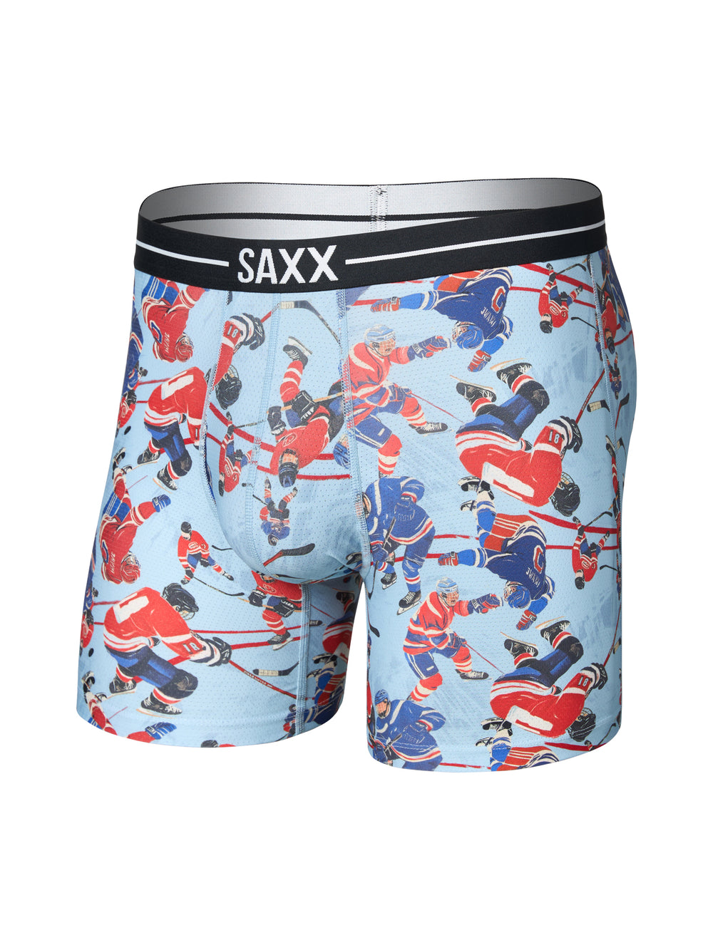 SAXX VOLT BOXER BRIEF HOCKEY BRAWL - BLEU