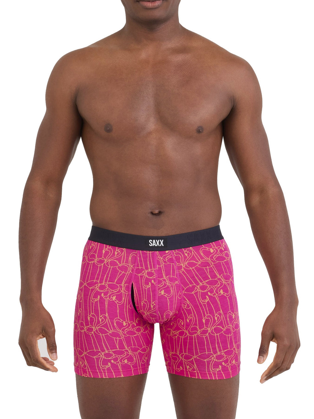 SAXX SAXX VIBE FLAMINGO INK BOXER BRIEF - Boathouse