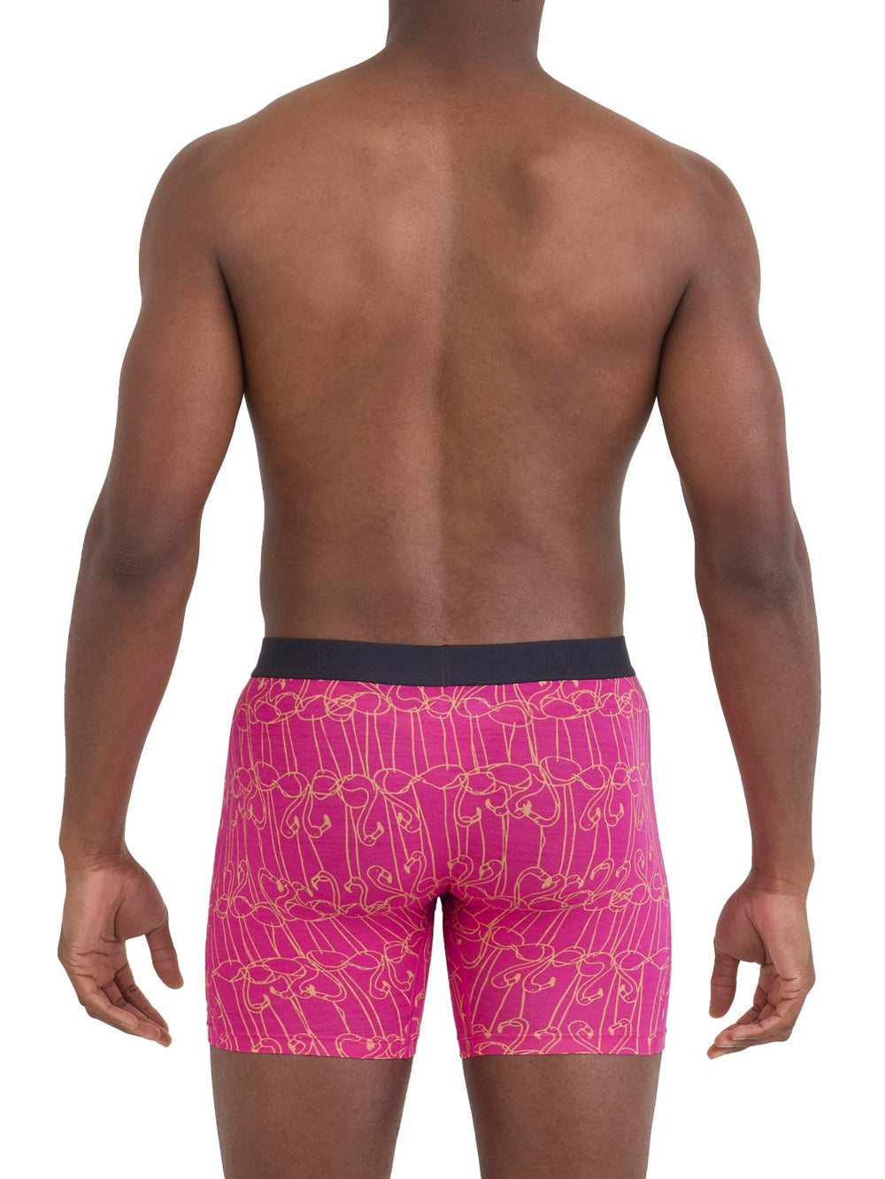 SAXX SAXX VIBE FLAMINGO INK BOXER BRIEF - Boathouse