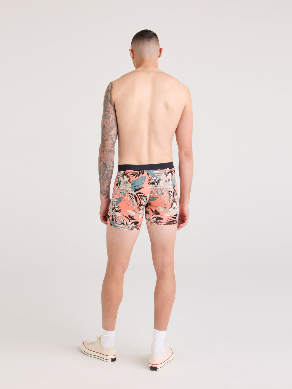 SAXX VIBE EXTRA BOXER BRIEF - HIBISCUS JNGLE