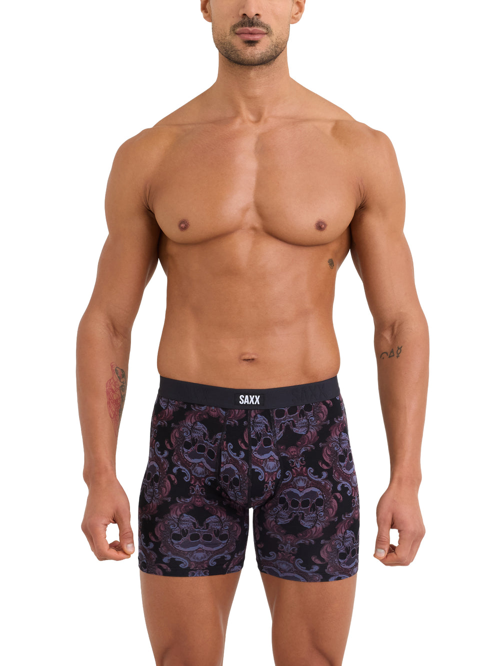 SAXX VIBE EXTRA BOXER SKULL BROCADE