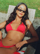 SKINNY DIP SKINNY DIP TILLY TIE BOTTOM - ROUGE PIN DOT - Boathouse